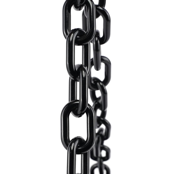 PRADA Tessuto Shoulder Bag in Black Nylon Acrylic Chain Link Authentic - Picture 3 of 6